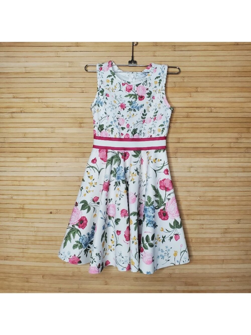 MONNALISA CHIC signed ITALY Stampa mix bouquet floral girls dress sz 6 boutique